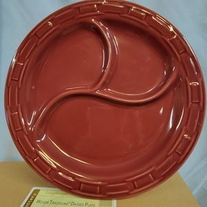 Longaberger Paprika Divided Plates